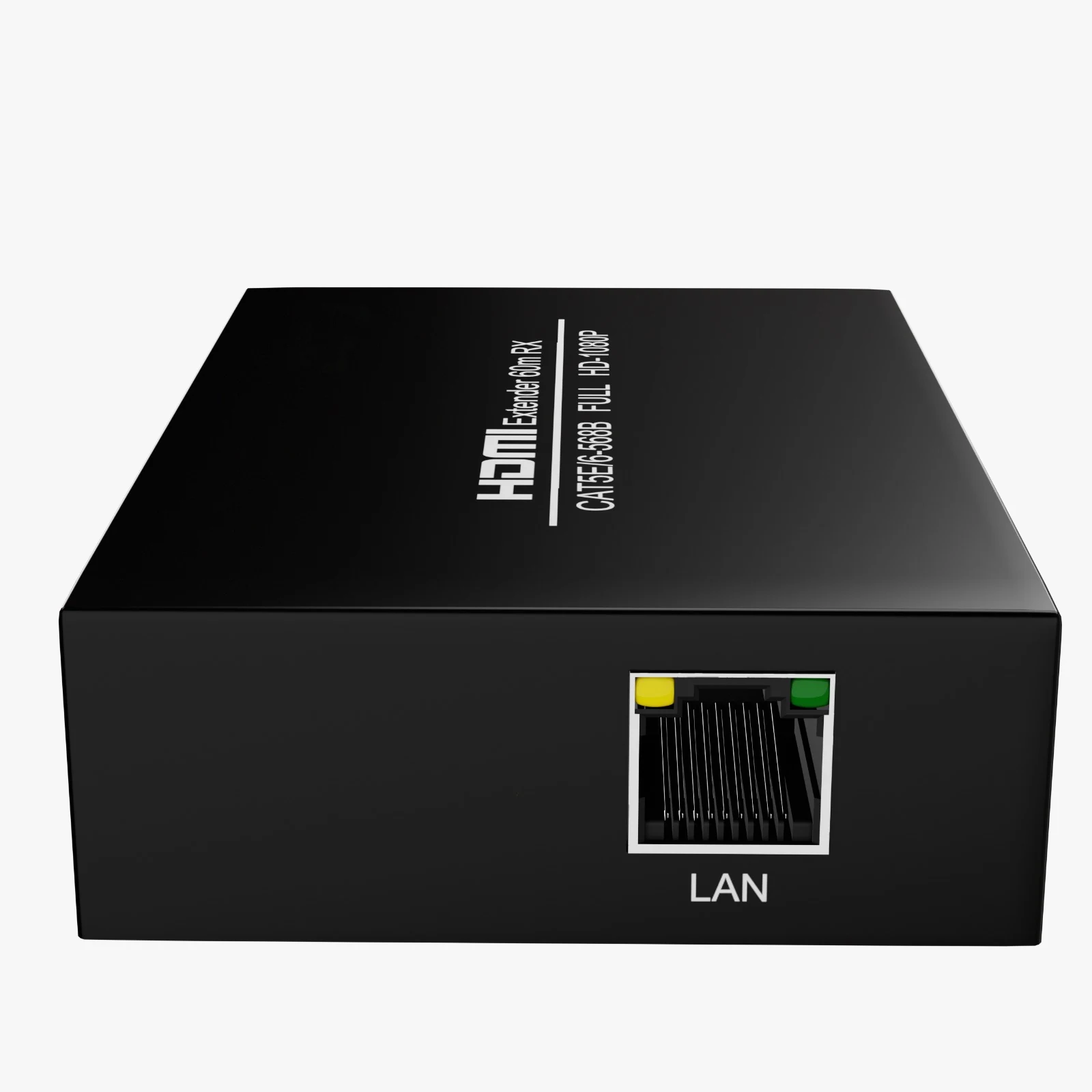 Ideakard IHE-61 HDMI Extender 60m, Metal - front LAN view